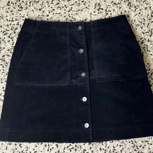 Uniqlo stretch button corduroy miniskirt